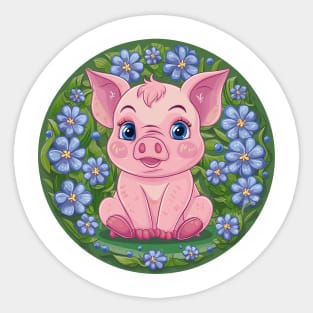 Cute Baby Piglet Sticker